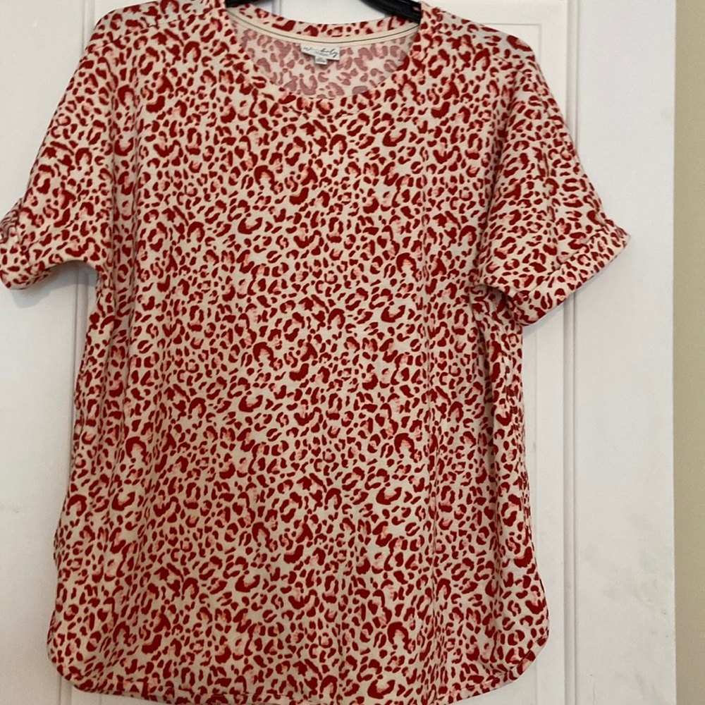 Plus size leopard print top